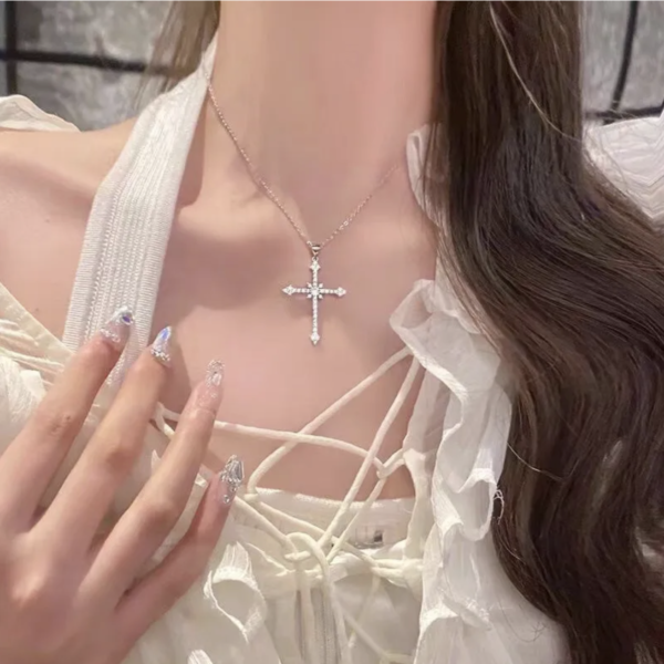 Ice & Ember Gothic Cross Necklace - Image 2