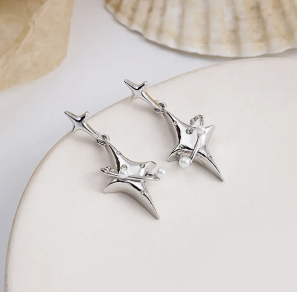 Y2K Starry Pearl Drop Earrings 🌟✨ - Image 3