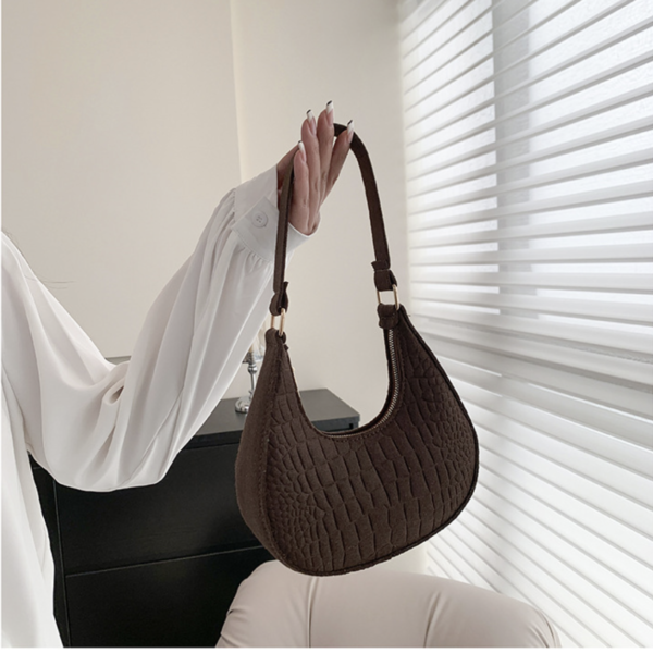 Green Urban Chic Felt Dumpling Bag 👜✨ - Image 5