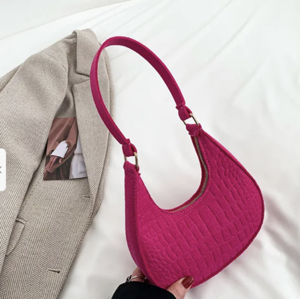 Rose Red Urban Chic Felt Dumpling Bag 👜✨