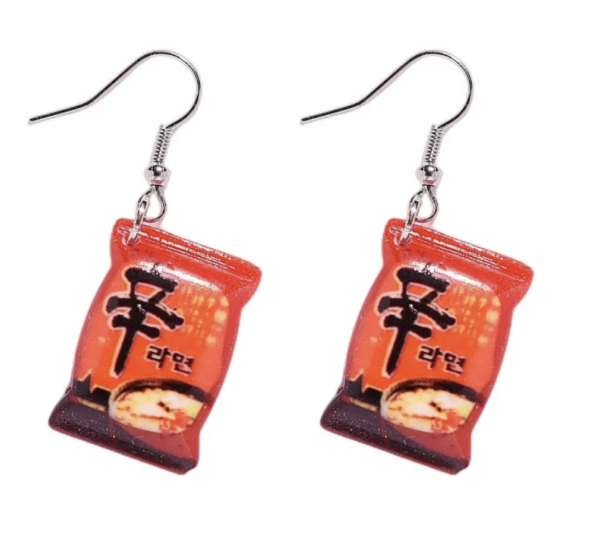 K-Ramen Noodle Earrings 🍜✨