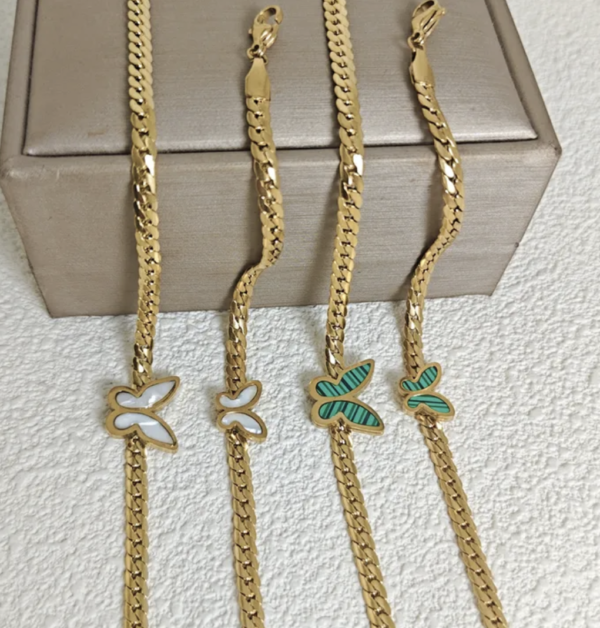 Green Golden Grace Butterfly Jewelry Set 🦋✨ - Image 2