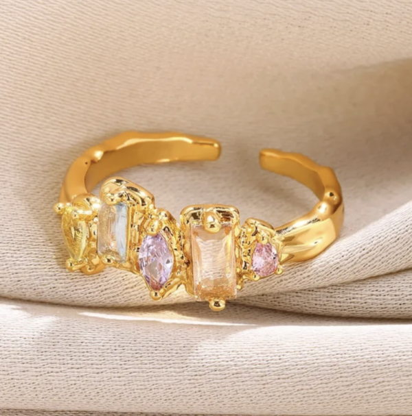 Ethereal Glow Color Block Zircon Ring ✨🧚‍♀️💖 - Image 2