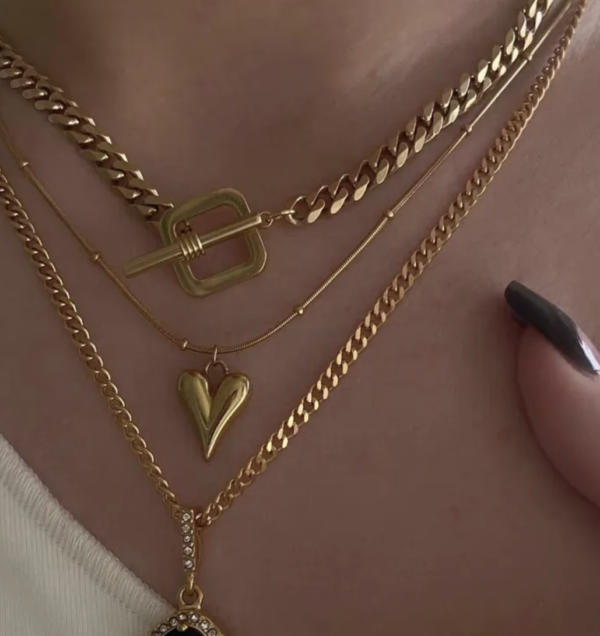 Gold Love IG Heart Necklace 💖✨ - Image 2