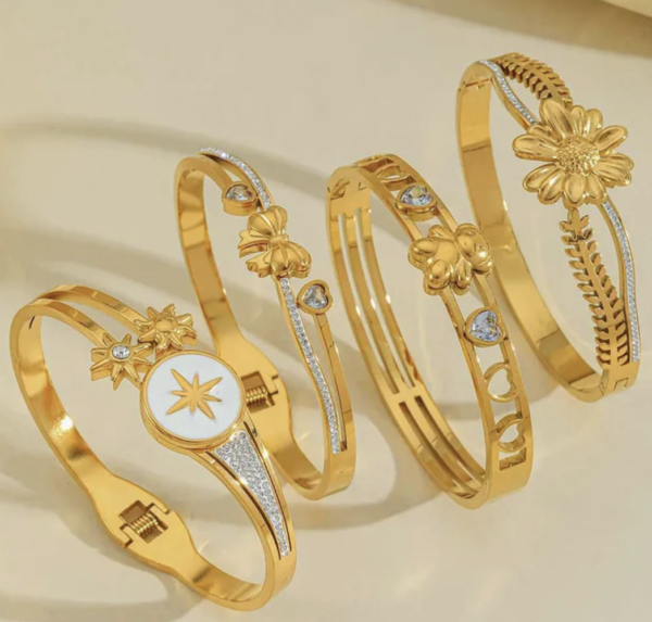 Golden Teddy Luxe 18K Gold Plated Bangle 🧸✨💛 - Image 2