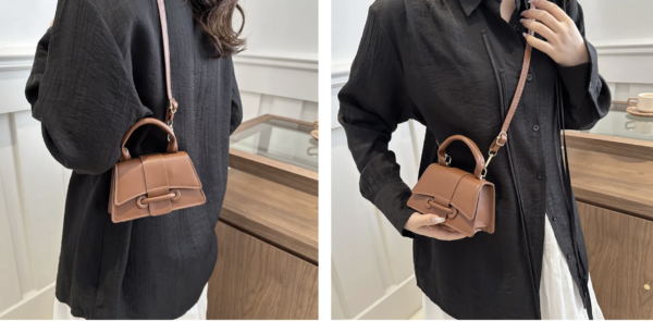 Brown Vintage Chic PU Leather Crossbody Bag 👜✨ - Image 5