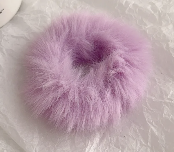 Purple Tender Plush Hair Tie 🌸✨