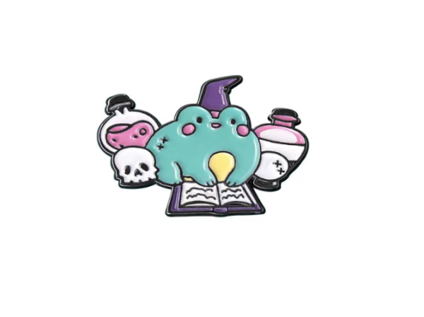 Mystical Witch Frog Pin