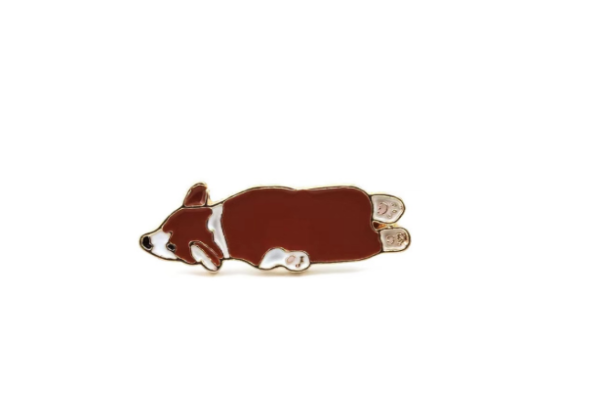 Lazy Corgi Pin