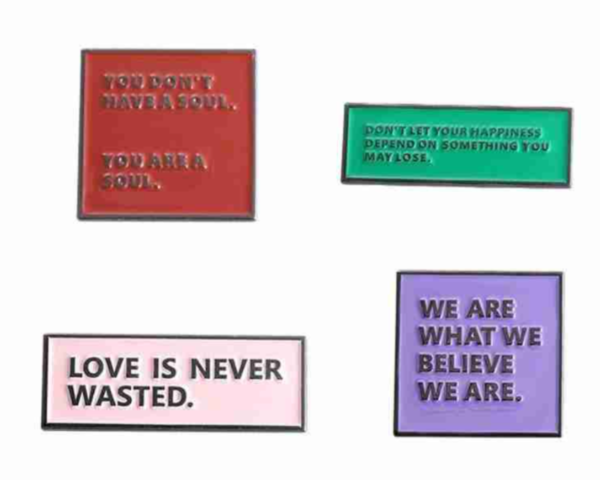 Words to Live By Pin Set